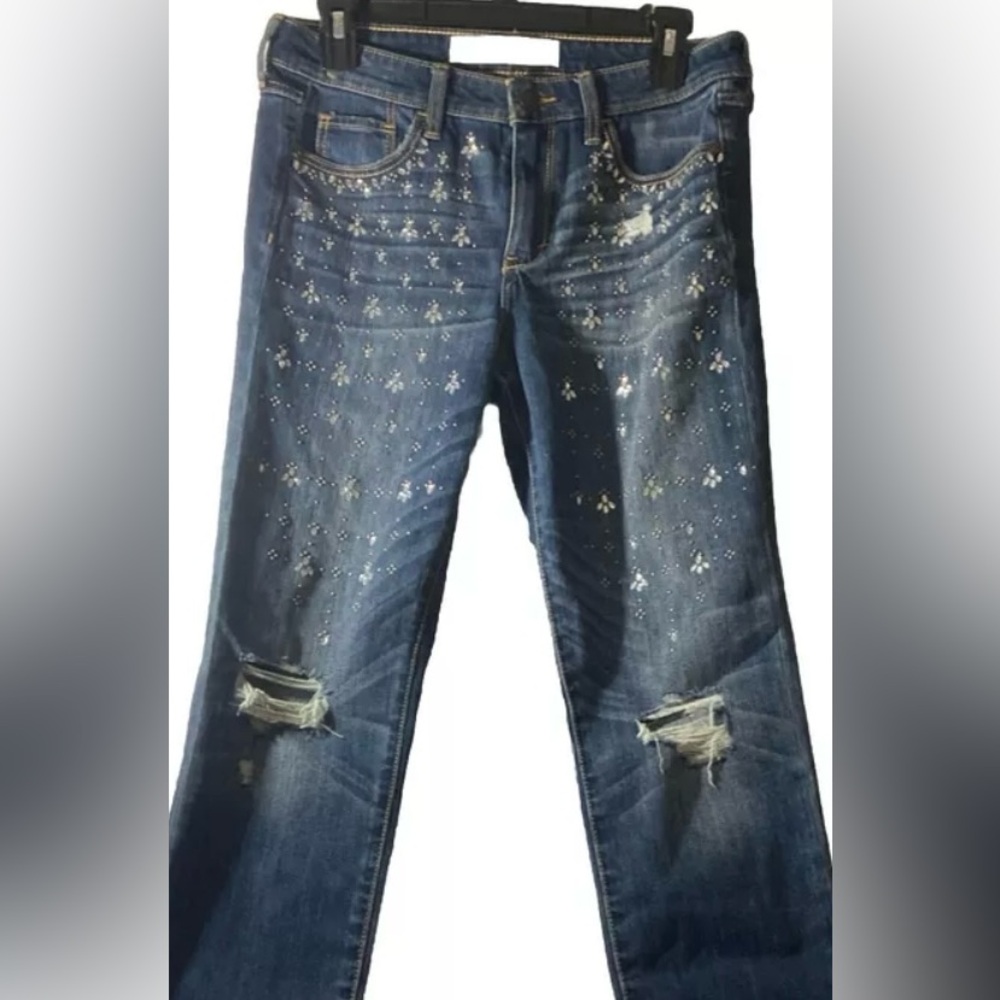 Women's Blue Distressed Jeans